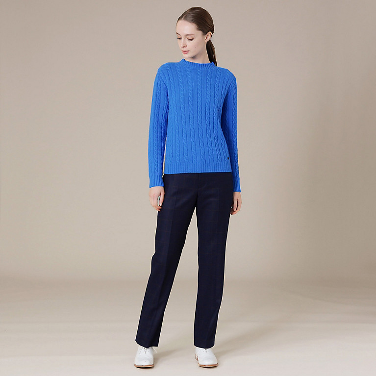 L】【The Essential Collection】カシミヤケーブルニットプルオーバー L】【The Essential Collection】カシミヤケーブルニットプルオーバー