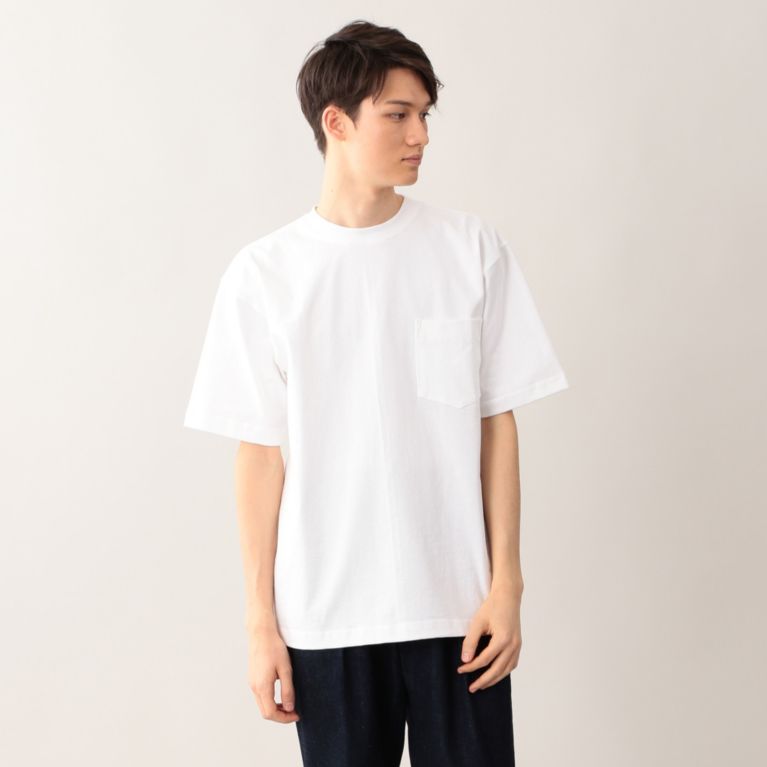 ＜三陽商会＞【エムピー ストア(MP STORE)】【CAMBER】MAXWEIGHT POCKET Tシャツ ホワイト画像