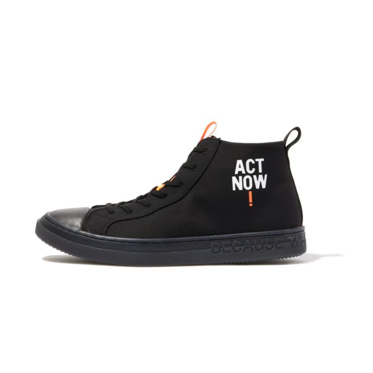 【ECOALF】 ACT NOW! ハイカットスニーカー / ACT NOW! HIGH-CUT SNEAKERS MAN 黒