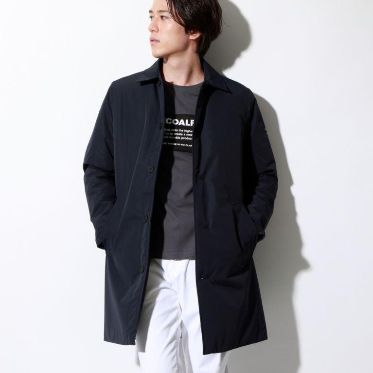 【ECOALF】 ＜HAMPSHIRE パデッド コート / HAMPSHIRE SEALED PADDED RAINCOAT＞ ネイビー