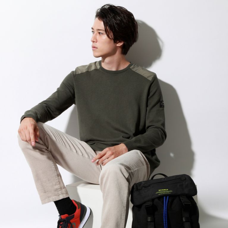 【ECOALF】 CHARLES クルーネック ニット / CHARLES KNIT SWEATER カーキ