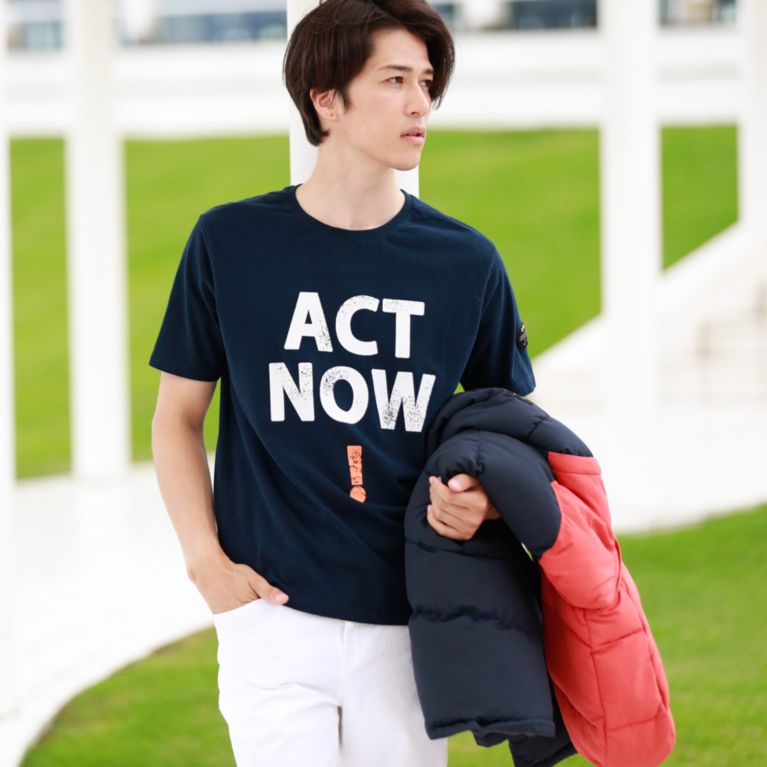 【ECOALF】 ACT NOW! Tシャツ / TADEO T-SHIRT MAN ネイビー