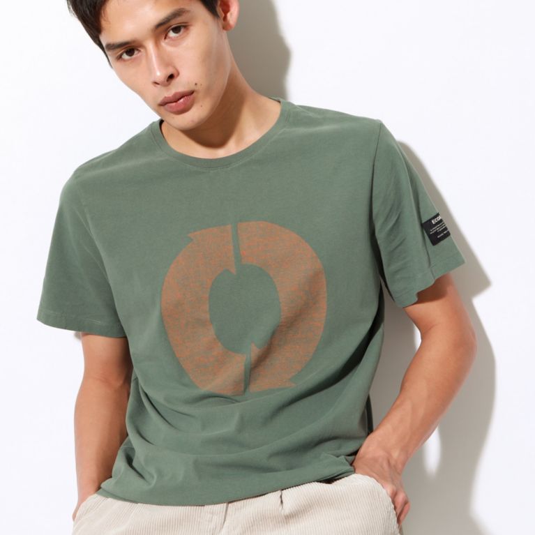 【ECOALF】 ＜RECYCLE ロゴプリント Ｔシャツ / TABOLA T-SHIRT MAN＞ カーキ