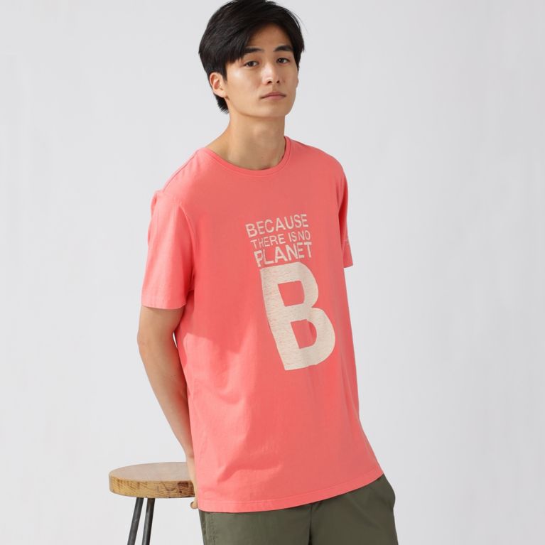 【ECOALF】 BECAUSE BIG B ウォッシュTシャツ / NATAL GREAT B WASHED T-SHIRT MAN オレンジ(濃)