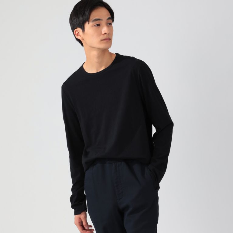 【ECOALF】 BERTO ロングスリーブ Ｔシャツ / BERTO LONG SLEEVE T-SHIRT MAN 黒