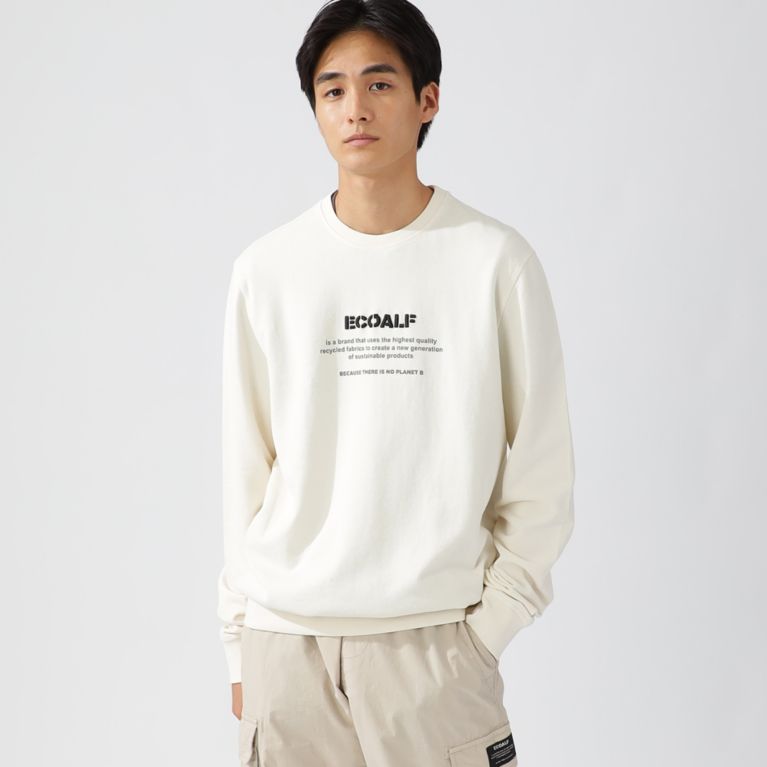 【ECOALF】 BECAUSE スウェット / BARDERO SWEATSHIRT MAN オフホワイト