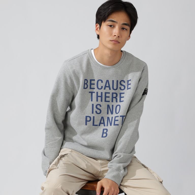 【ECOALF】 BECAUSE スウェット / SAN DIEGO BECAUSE SWEATSHIRT ライトグレー