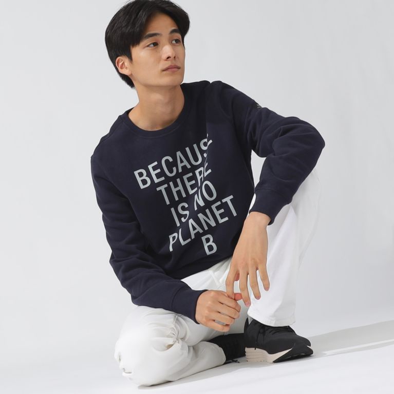 【ECOALF】 BECAUSE スウェット / SAN DIEGO BECAUSE SWEATSHIRT ネイビー