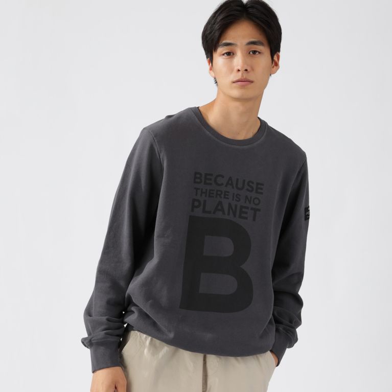 【ECOALF】 BECAUSE BIG B スウェット / GREAT B SWEATSHIRT MAN グレー