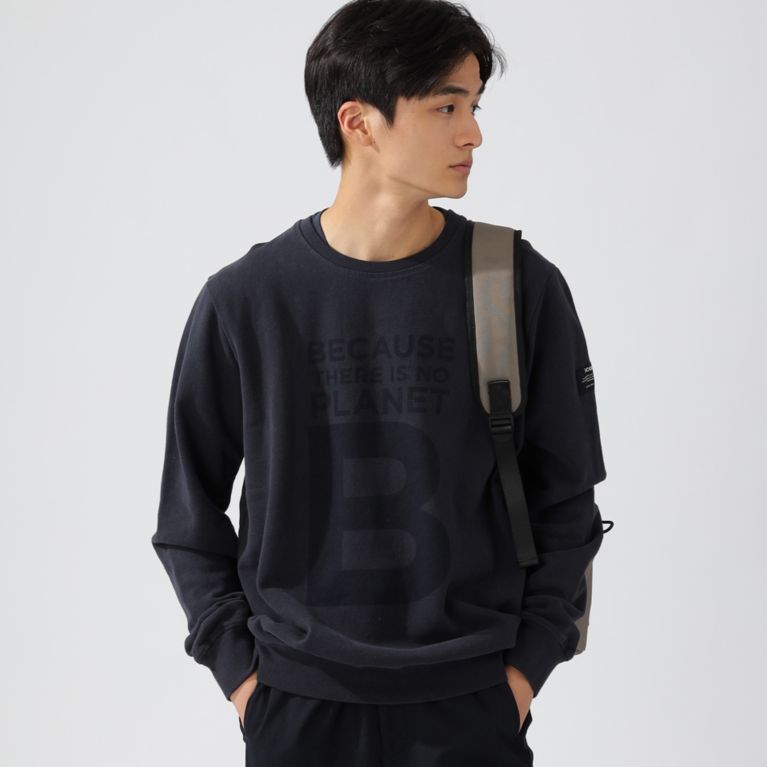 【ECOALF】 BECAUSE BIG B スウェット / GREAT B SWEATSHIRT MAN ネイビー