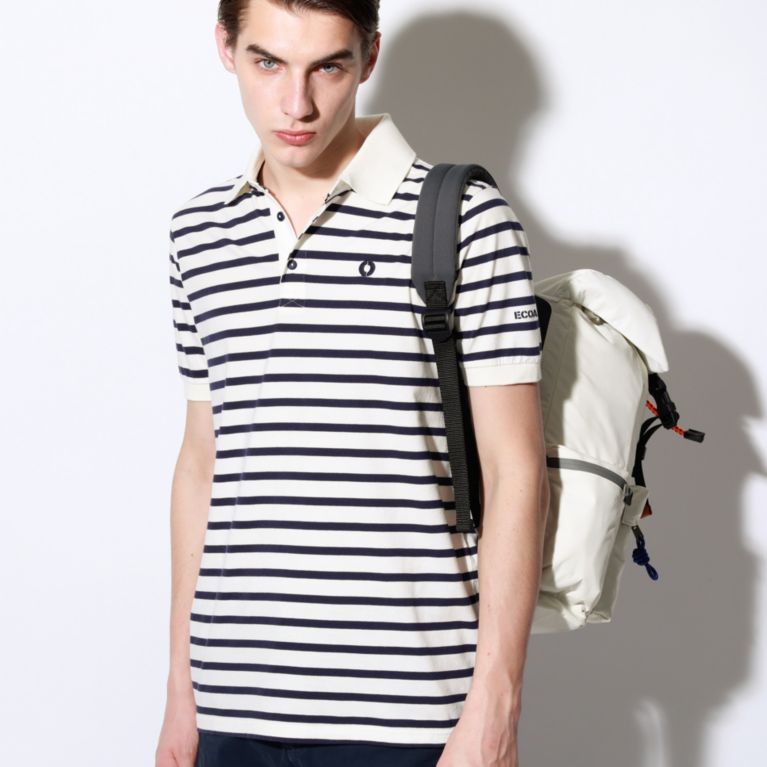 【ECOALF】 ＜DUARINGA ストライプポロシャツ / DUARINGA STRIPES POLO＞ ホワイト