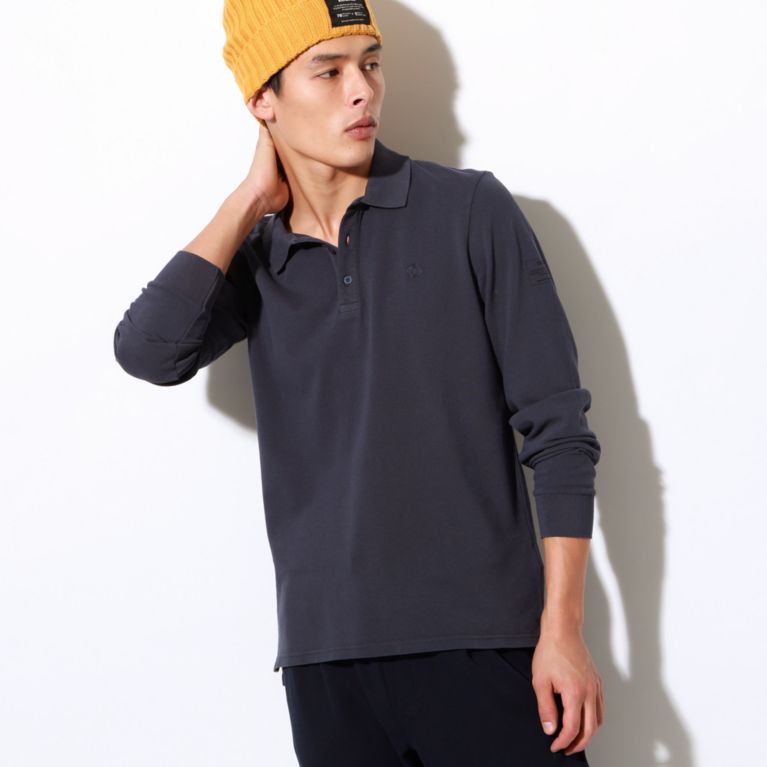 【ECOALF】 ＜GARDA ロングスリーブ ポロ / GARDA LONG SLEEVE POLO MAN＞ ネイビー