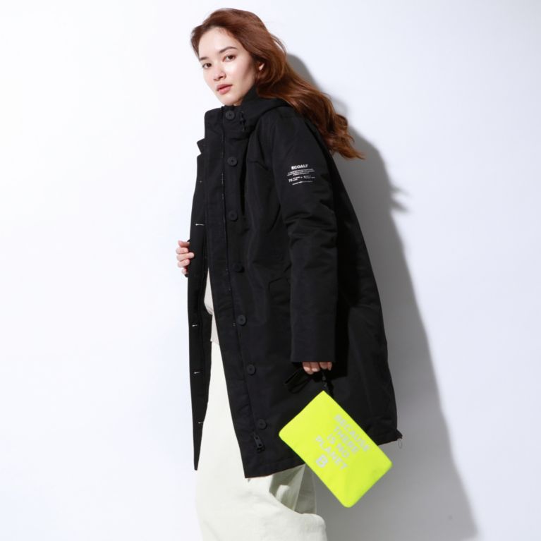 【ECOALF】 GLACIER ロングコート / GLACIER BECAUSE LONG COAT WOMAN 黒