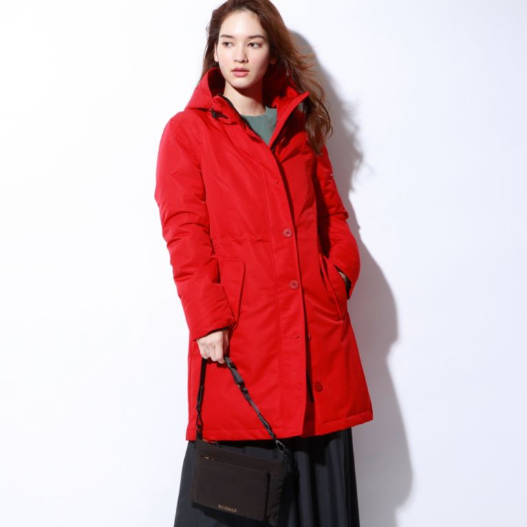 【ECOALF】 GLACIER ロングコート / GLACIER BECAUSE LONG COAT WOMAN レッド