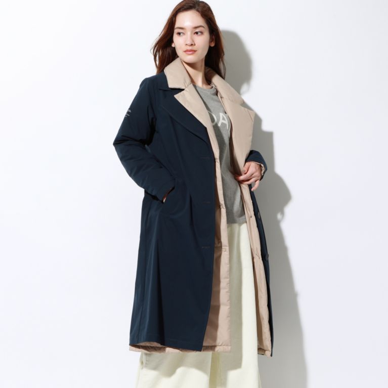 【ECOALF】 ISOLA マルチ トレンチ / ISOLA DETACHABLE WOMAN TRENCH ネイビー/ベージュ