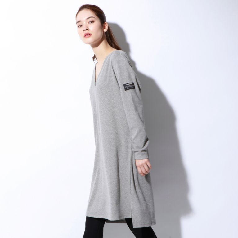 【ECOALF】 ＜CLUSAZ ニット ドレス / CLUSAZ DRESS WOMAN＞ ライトグレー