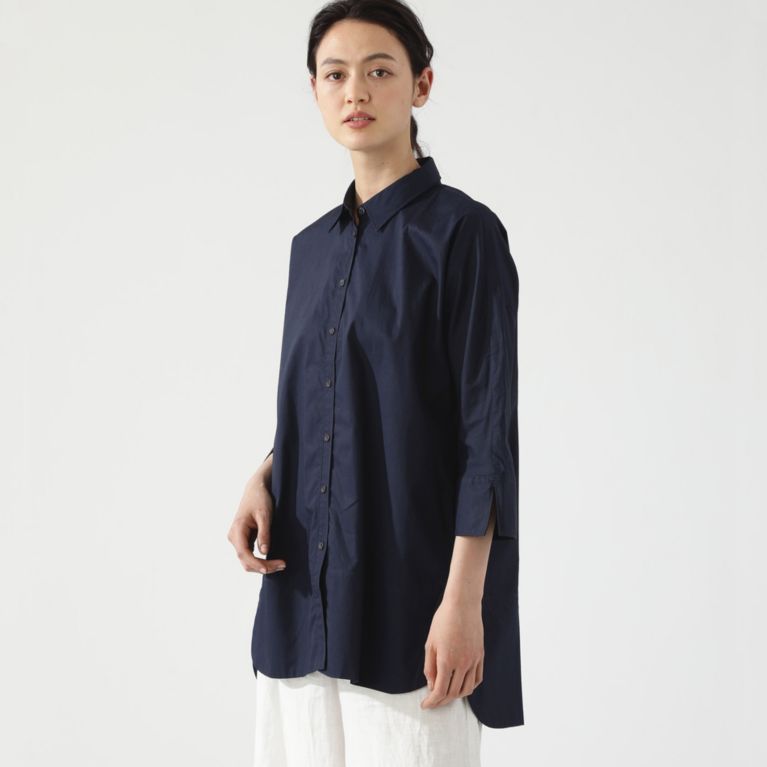 【ECOALF】 ＜GROVE シャツ / GROVE SHIRT WOMAN＞ ネイビー