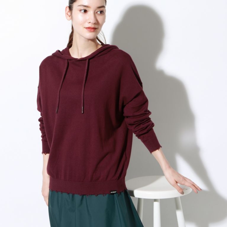 【ECOALF】 MAR ニットパーカー / MAR KNIT WOMAN ボルドー