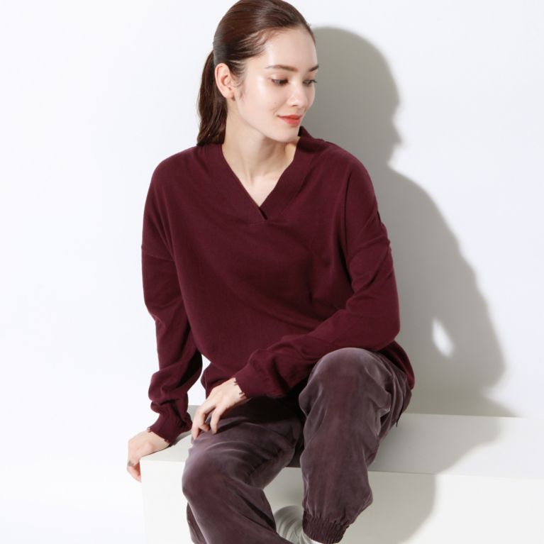 【ECOALF】 CRANS Vネックニット / CRANS KNIT WOMAN ボルドー