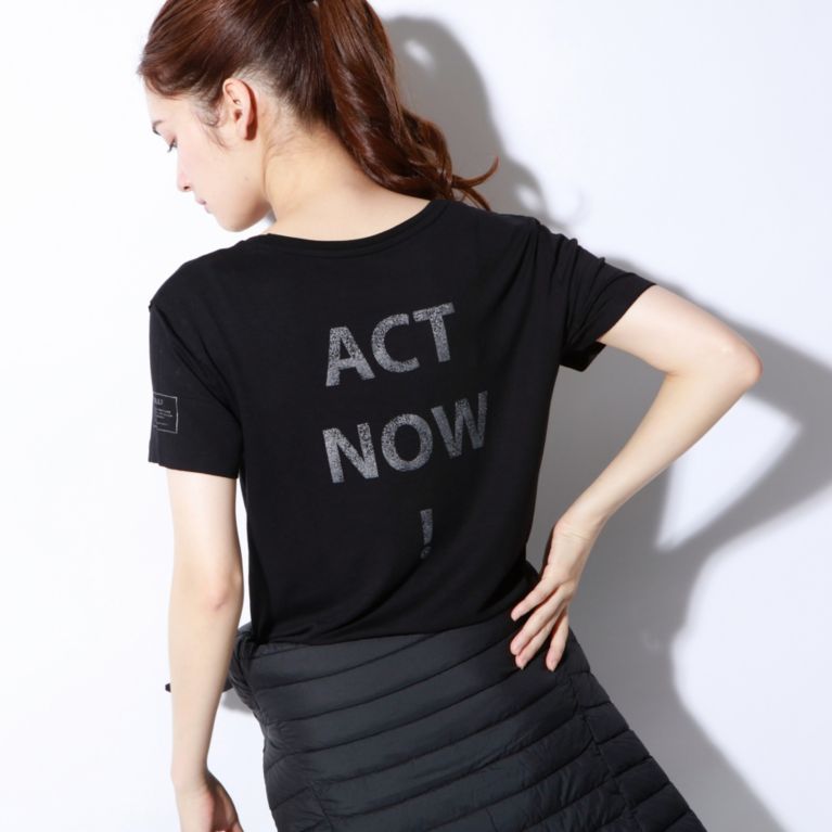 【ECOALF】 ＜ESPOT バックプリント Tシャツ / ESPOT T-SHIRT WOMAN＞ 黒