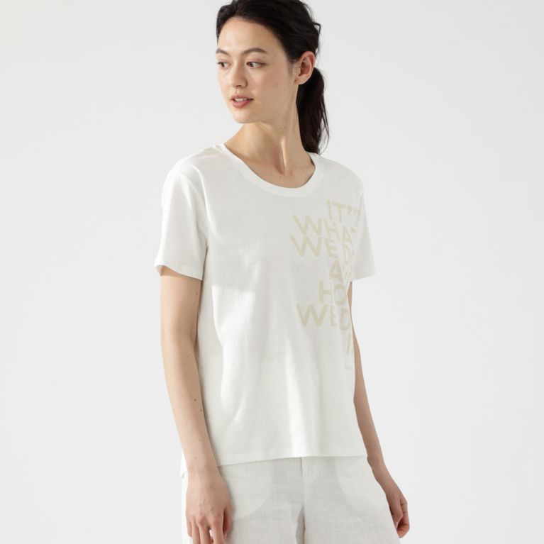 【ECOALF】 AQUA BACAUSE Ｔシャツ / AQUA BACAUSE T-SHIRT WOMAN ホワイト
