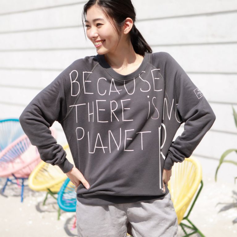 【ECOALF】 BECAUSE レタリング スウェットシャツ / BECAUSE HANDWRITTEN SWEATSHIRT グレー