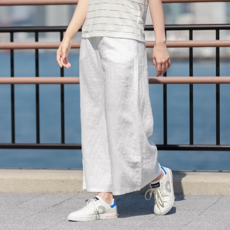 【ECOALF】 ＜CYDER ワイドパンツ / CYDER PANTS WOMAN＞ オフホワイト