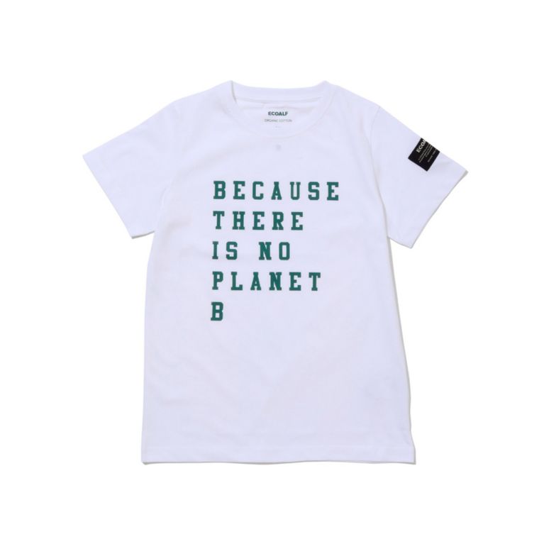 【ECOALF】 BECAUSE キッズTシャツ / NATAL BECAUSE FLUOR GREEN TSHIRT ホワイト