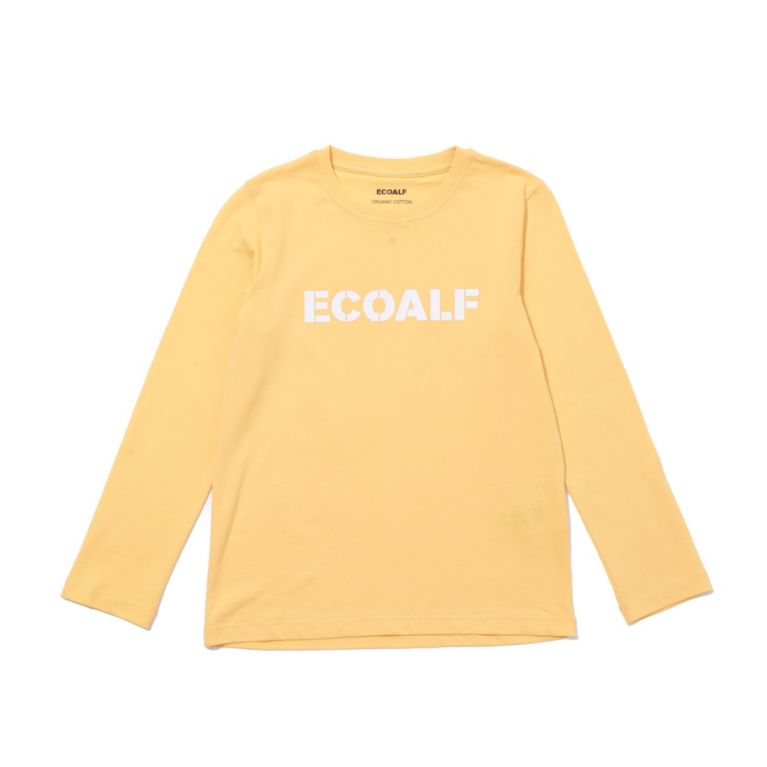 【ECOALF】 BECAUSE キッズTシャツ / AVERY LOGO LONG SLEEVE TSHIRT イエロー