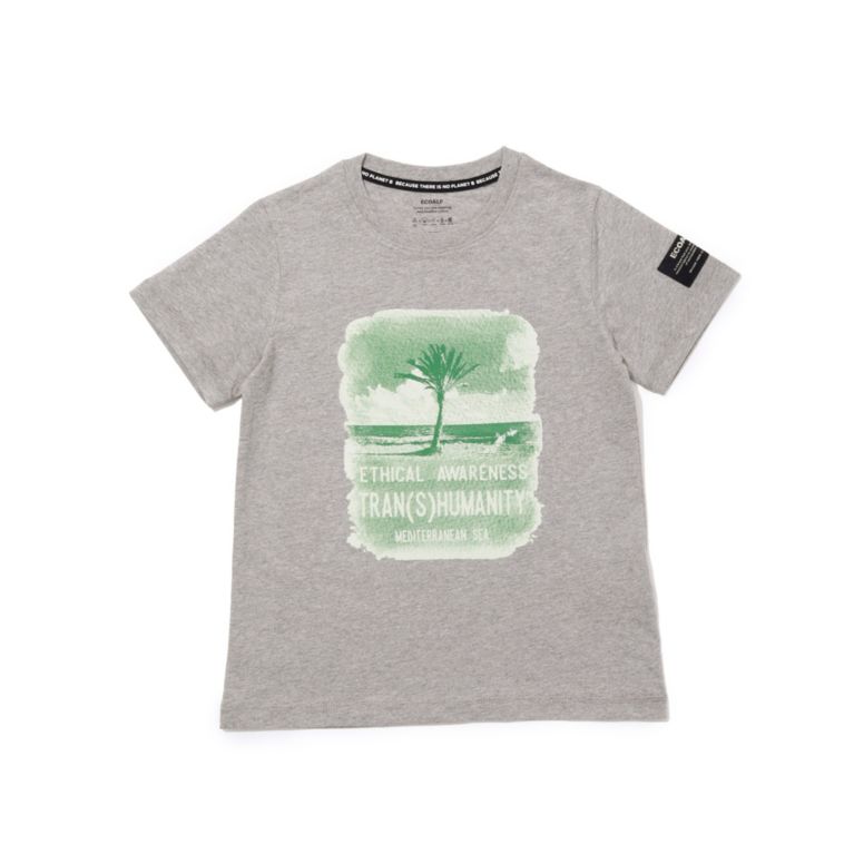 【ECOALF】 NATAL キッズ グラフィックTシャツ / NATAL NAUTICAL WATER T-SHIRT ライトグレー