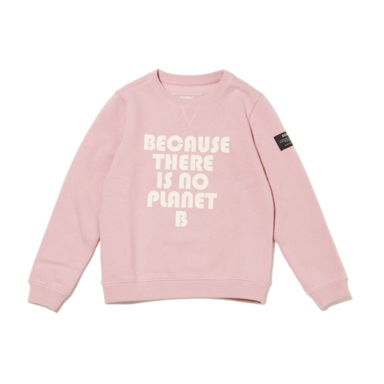 【ECOALF】 BECAUSE キッズスウェット / BUBBLE PRINT SWEAT BECAUSE KIDS ピンク