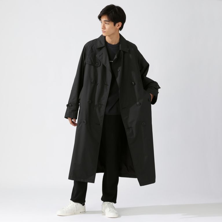 【ECOALF】 【日本限定企画】 JAPAN リミテッド トレンチコート / JAPAN LIMITED TRENCH COAT 黒