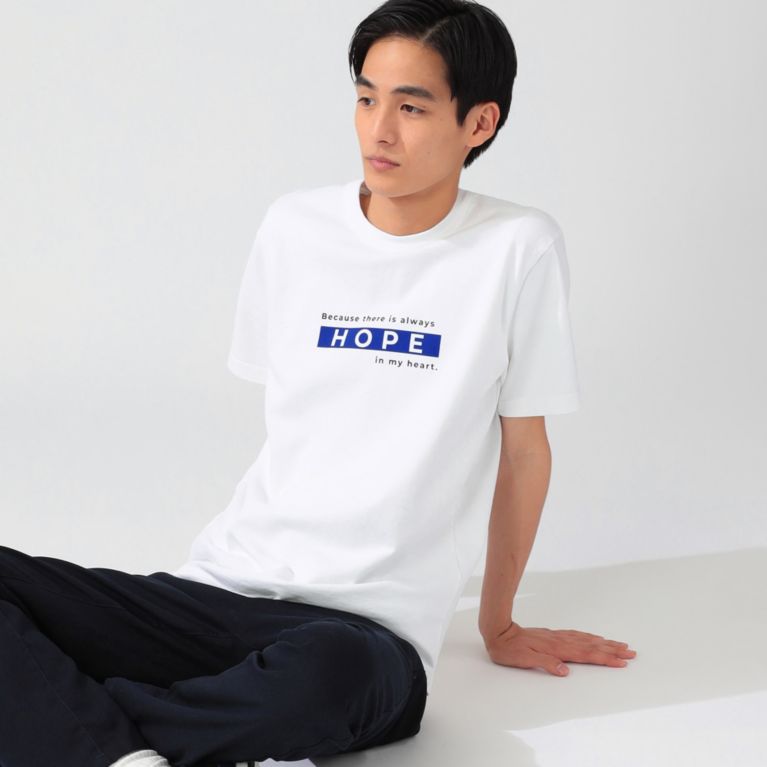 【ECOALF】 ECOALF ワンハンドレッドＴシャツ for 日本沈没 HOPE ホワイト